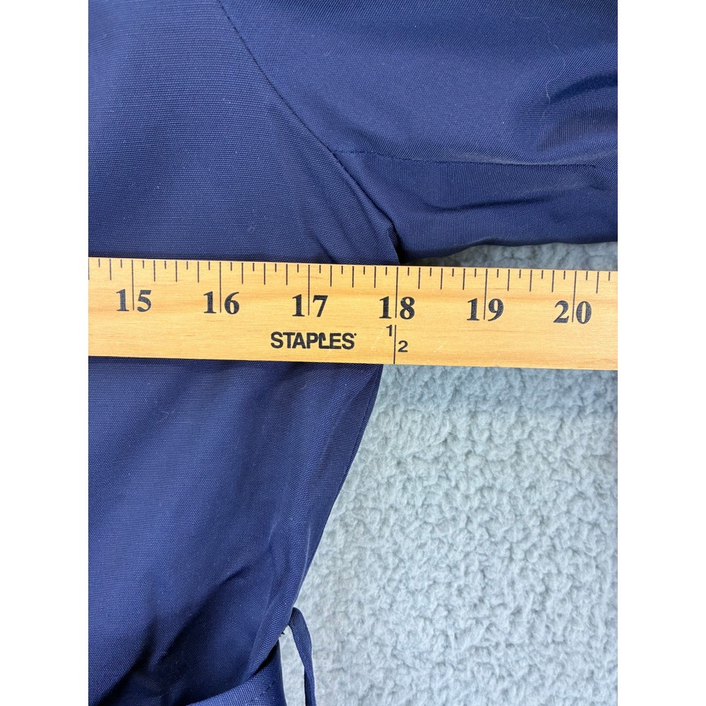 New York & Company Trench Coat Double Breasted Womens Medium Navy Belted - Picture 9 of 15